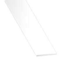 Profilé plat aluminium laqué blanc l.30 x Ep.2 mm L.250 cm