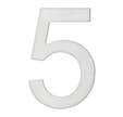 CHIFFRE 5 H.76MM INOX - ADHESIF