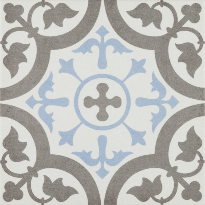 Carrelage intérieur motif l.22,3 x L.22,3 cm Great celeste 3