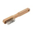 Brosse pour bougie d'allumage fil acier poignée bois pour brossage et nettoyage intensif - 950330 TECNUM