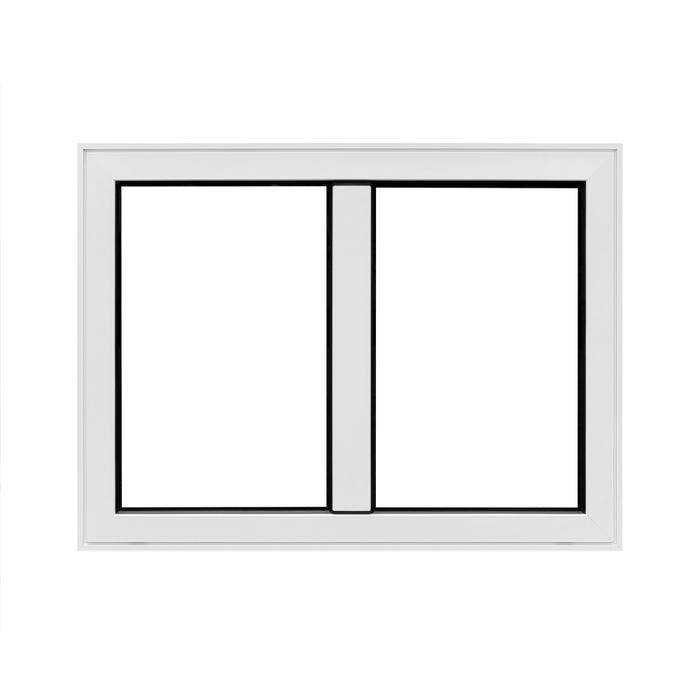 Fenêtre aluminium H.75 x l.100 cm oscillo-battant 2 vantaux blanc 2
