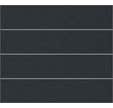 Porte de garage sectionnelle motorisée sans nervure lisse gris 7016 l.237,5 x H.212,5 cm x Ep.45 mm
