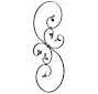 BARREAU VOL + FEUILLE P12X6MM 350X870MM