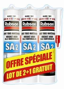 Lot de 3 silicones sanitaire SA2 300 ml - RUBSON ❘ Bricoman