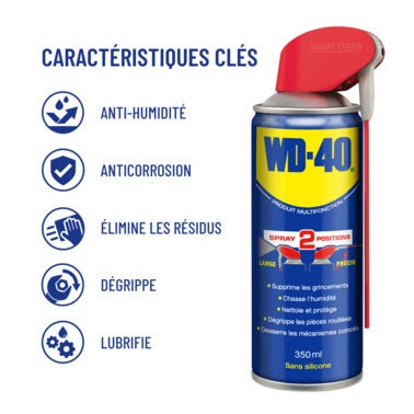 Lubrifiant multifonction spray double position 350 ml - WD-40 2