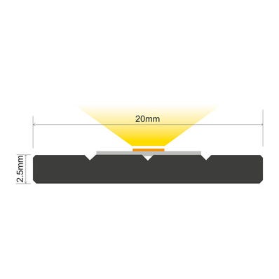 Profilé aluminium 2m dissipateur thermique PLAT pour ruban largeur 2 x 10 mm 0