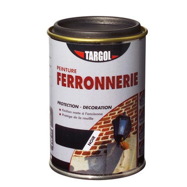 Peinture ferronerie noir mat 250 ml - TARGOL 0