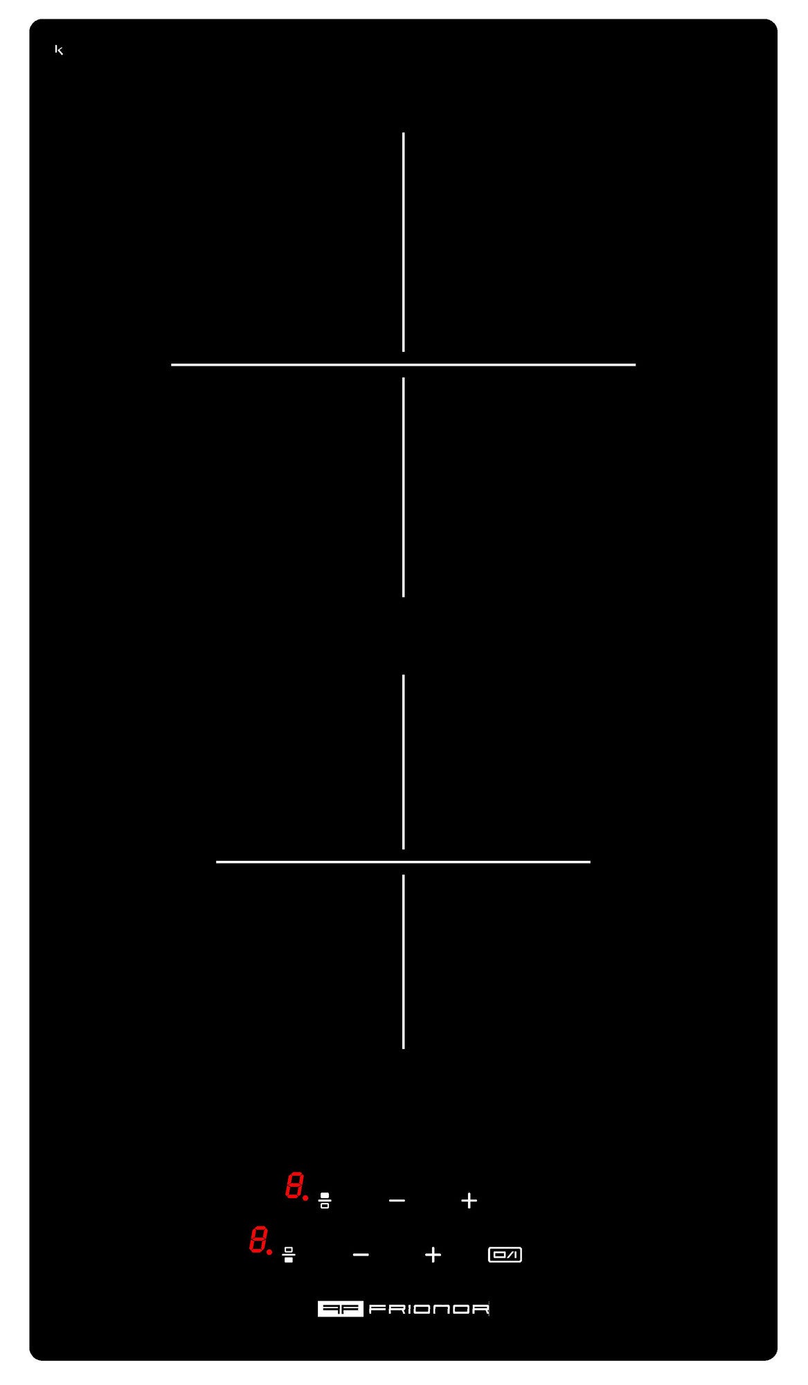 Plaque de cuisson domino vitrocéramique 2 foyers DVMINFRI FRIONOR