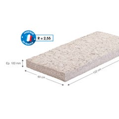 Colis de 6 panneaux isolants de ouate de cellulose SOPREMA® 120x60cm, Ep.10cm, R=2,55 0