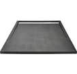 Receveur extra plat à poser ou à encastrer écoulement caniveau en résine gris anthracite l.140 x L.90 cm