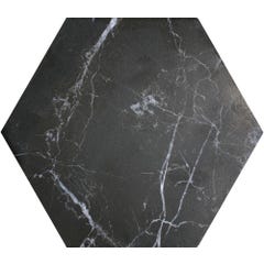 Carrelage sol intérieur effet marbre l.20x L.24cm - Marquina Black 0