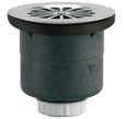 Bonde de douche à grille marguerite avec sortie verticale pour receveur Ø 90 mm