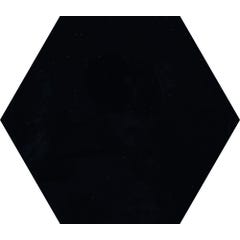 Faience 19,8 x 22,8 cm matt black hexagonal 0
