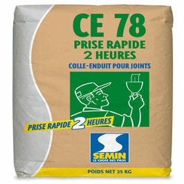 Colle-enduit pour joint CE78 rapide 2h sac de 25 kg - SEMIN 0