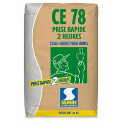 Colle-enduit pour joint CE78 rapide 2h sac de 25 kg - SEMIN 1