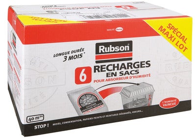 Absorbeur d'humidité rechargeable Sensation + recharge, Rubson (300 g)