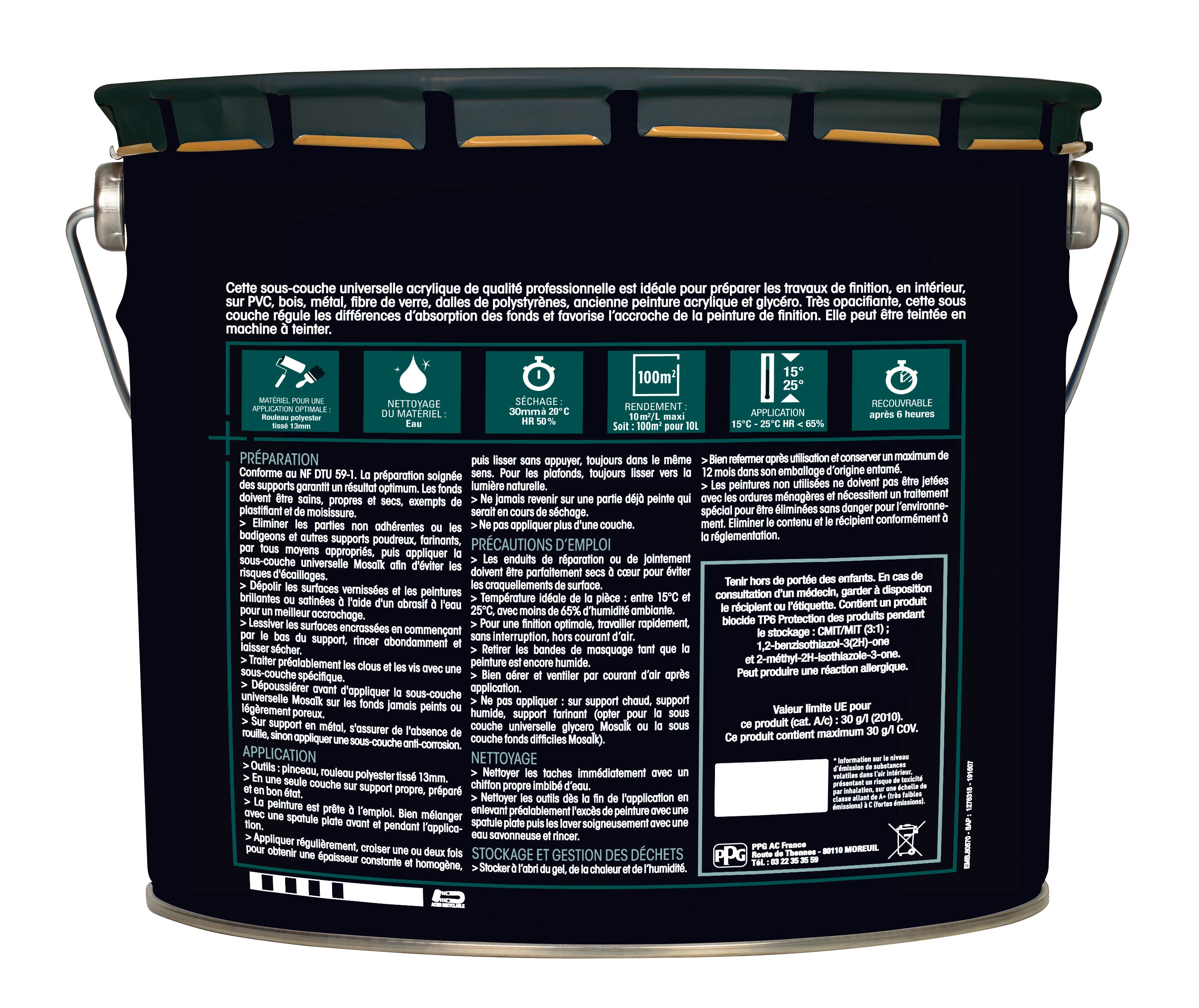 Souscouche universelle acrylique 10 L MOSAÏK