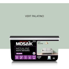 Peinture intérieure multi support acrylique velours vert palatino 2,5 L Mosaline - MOSAIK 0