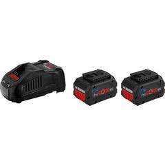 Starter set 2 batteries ProCORE 18 V 5,5 AH + chargeur GAL 1880 CV - 1600A0214C BOSCH PROFESSIONAL 0