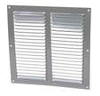 GRILLE CARREE ALU ANODISE GRIS 250 x 250 MM 1LM2525 GNICOLL