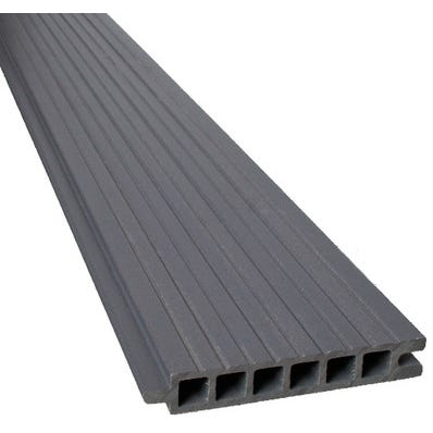 Lame clôture composite gris l.150 x Ep.22 mm Long.1,98 m 0