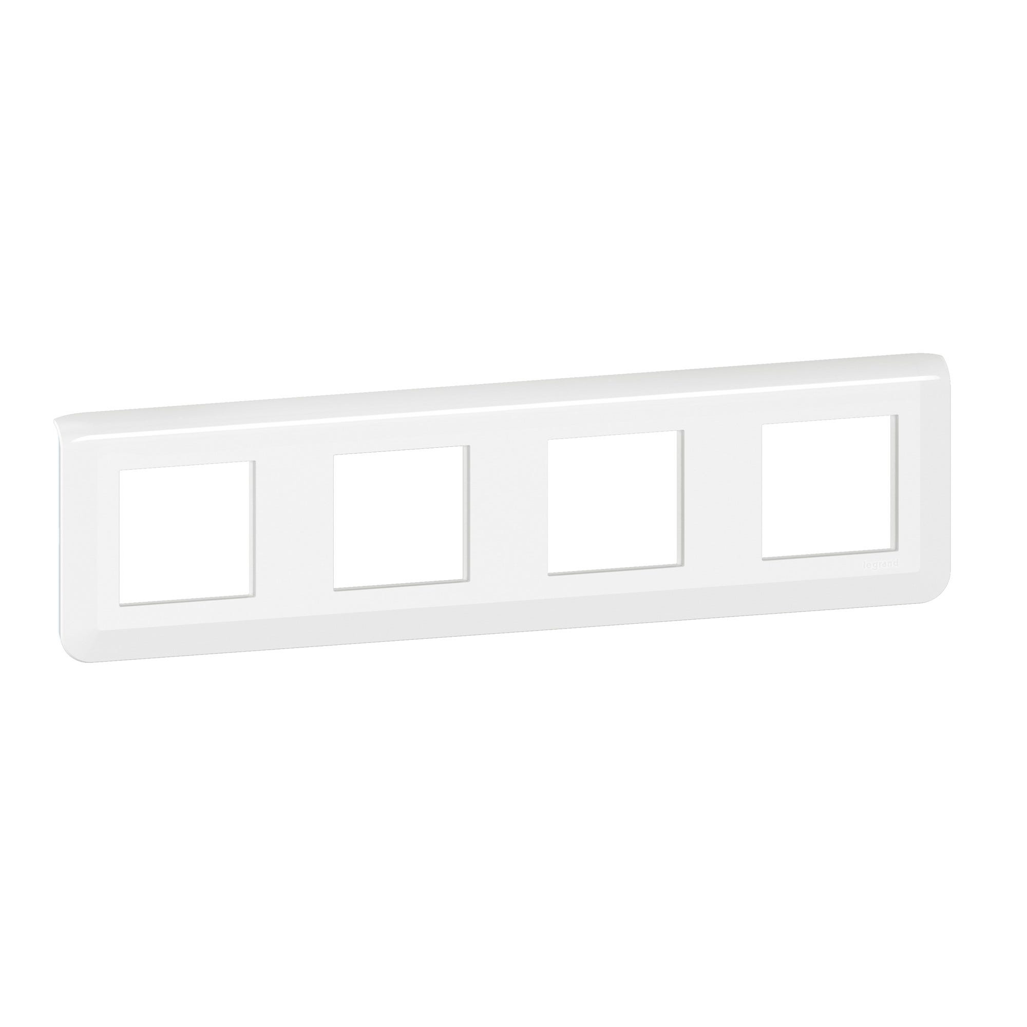 Plaque de finition horizontale Mosaic pour 4x2 modules blanc - LEGRAND 0