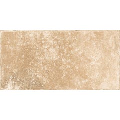 Carrelage sol extérieur effet pierre l.15 x L.30 cm - Cotto Crema