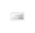 Plan vasque simple céramique blanc L.60 x H.15 x P.46 cm Atlantis