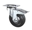 ROULETTE PIVOTANTE CAOUTCHOUC D125