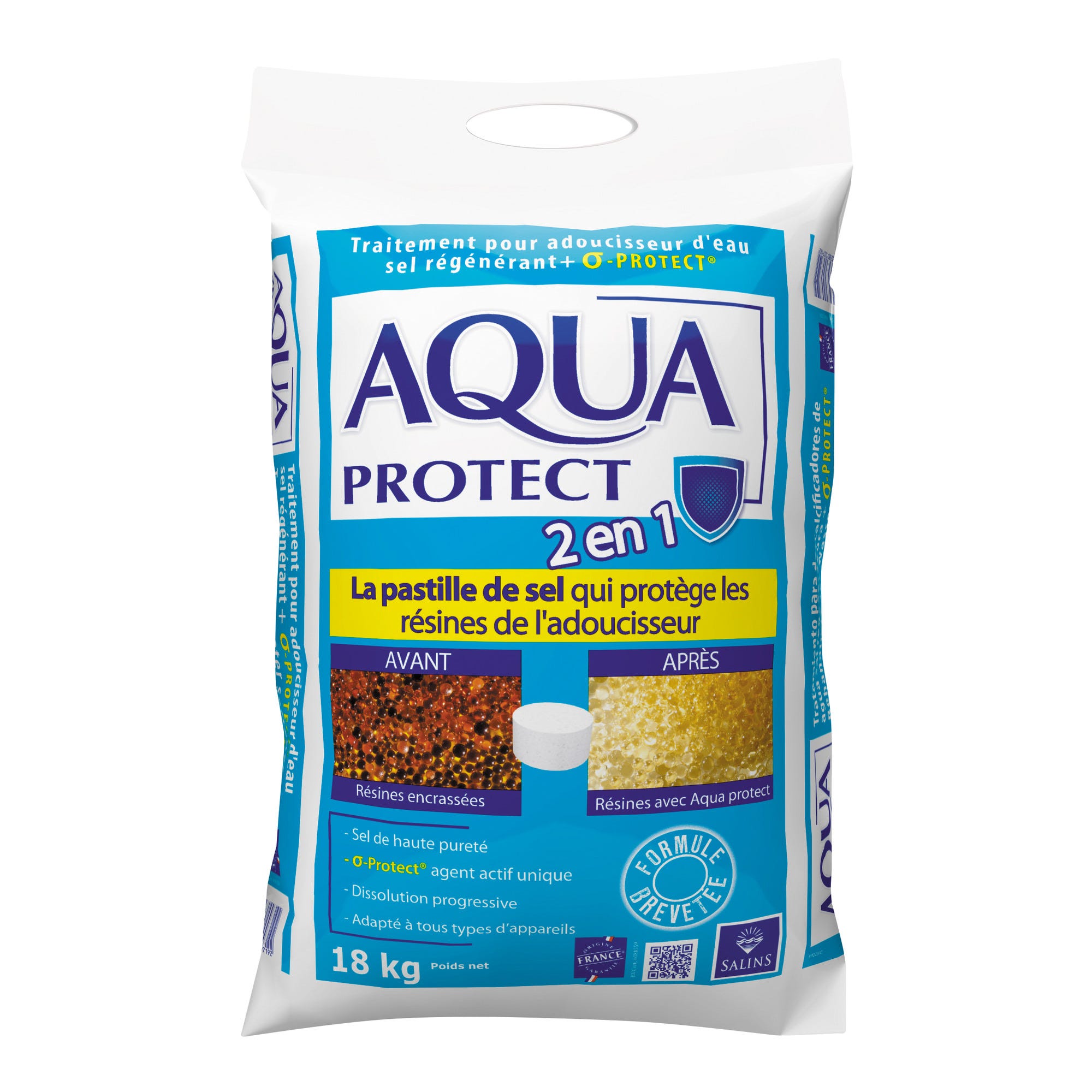 Sel régénérant pour adoucisseur d'eau "Aqua Protect" 18 kg 0