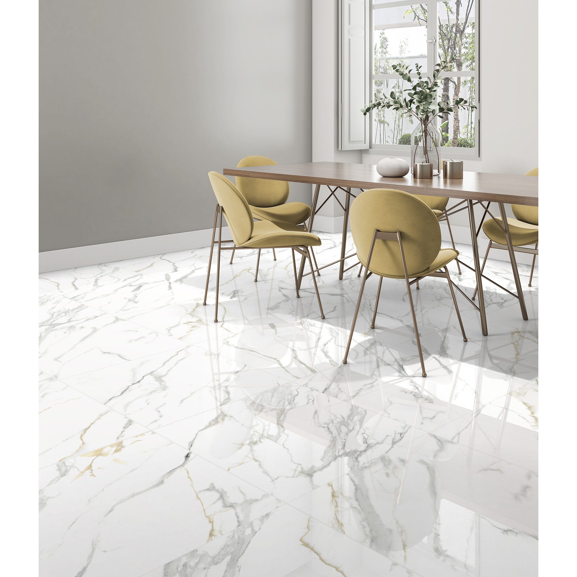 Carrelage sol intérieur effet marbre l.60x L.60cm - Salamanca 3