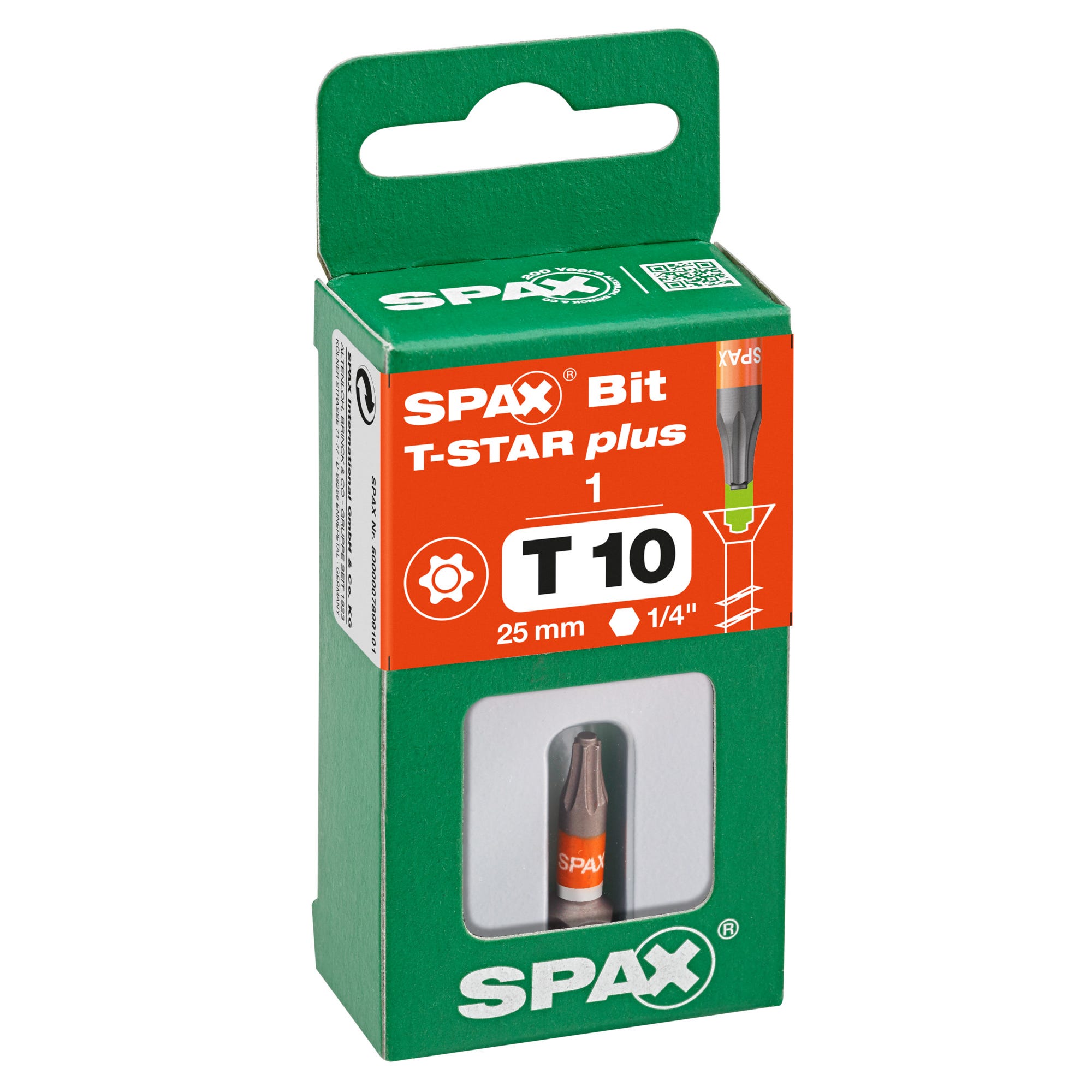 Embout de vissage Torx inox SPAX-BIT T 10, 25 mm 1