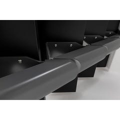 Escalier droit gris/wengé noir MAS 1.4 050 inox Larg.75 cm 2