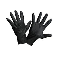 Lot de 10 gants nitrile noir T.9 Mecano - ROSTAING 