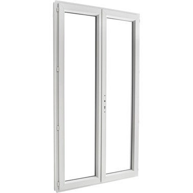 porte fenetre pvc 2 vantaux h 215 x l 120 cm closy bricoman