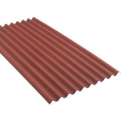 Plaque Ondulee Bitumee Rouge L 200 X L 85 5 Cm Bricoman