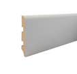 Plinthe parquet bords ronds cache fils MDF revêtu papier blanc l.240 x H.8 x Ep.1,4 cm