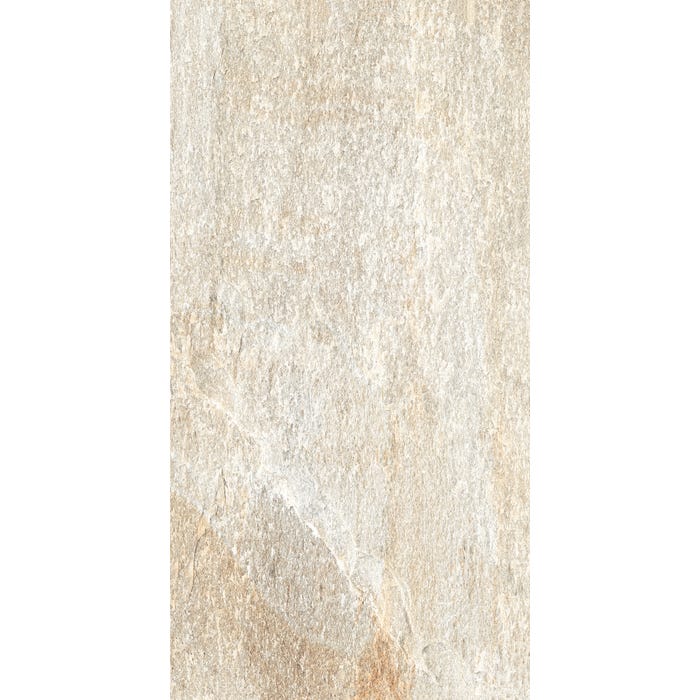 Carrelage sol extérieur effet pierre l.30,8 x L.61,5 cm - Cheyenne Almond 0