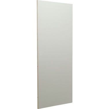 Rail pour porte coulissante Larg.63 cm en applique aluminium blanc avec porte , habillage et amortisseur 3
