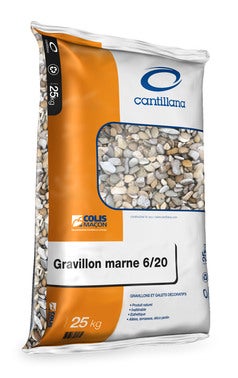 Sac gravillon d coratif blanc marne 6 20 mm 25 kg