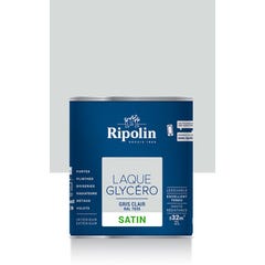 Peinture intérieure et extérieure multi-supports glycéro satin gris clair 2 L - RIPOLIN