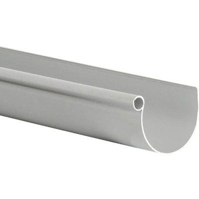 Gouttiere demi-ronde PVC grise Dév.333 mm Long.2 m 0