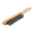 Brosse métallique à main fil acier manche bois pour brosser et décaper - 950340 TECNUM