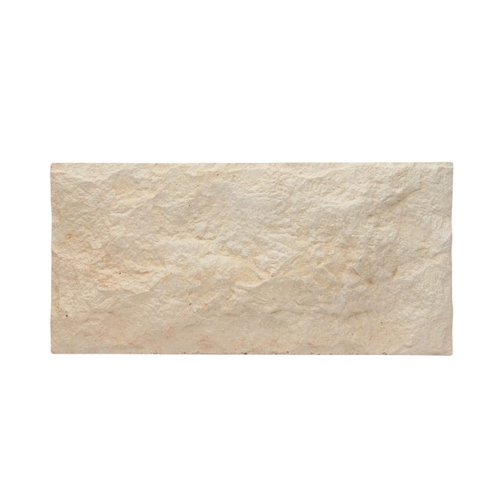 Plaquette de parement béton crème nuance l.13,5 x L.28,3 cm Texas 10 1