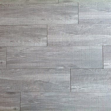 Carrelage intérieur gris effet bois l.19 x L.80 cm Alpin  3