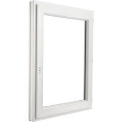 Fenêtre PVC H.45 x l.40 cm ouvrant à la française 1 vantail tirant droit blanc 0