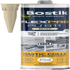 Mastic colle et joint haute performance beige 300 ml Flexpro Pu 811 - BOSTIK 0