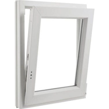 Fenêtre PVC H.75 x l.60 cm oscillo-battant 1 vantail tirant gauche blanc 0