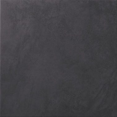 Carrelage intérieur noir effet béton l.45 x L.45 cm Civita