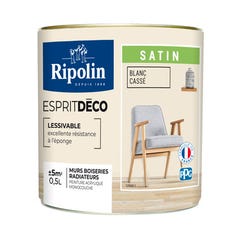 Peinture intérieure multi-supports esprit déco satin blanc cassé 0,5 L Esprit déco - RIPOLIN 2